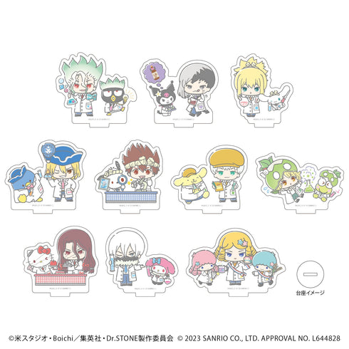 『Dr.STONE×サンリオキャラクターズ』アクリルぷちスタンド 03/白衣 ブラインド(全10種)(ミニキャライラスト)